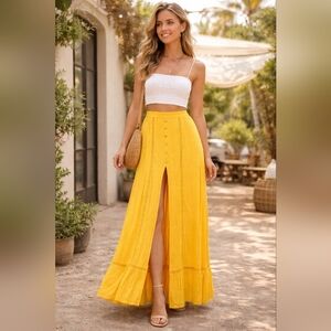 BP Women's Maxi Skirt Size XS Yellow